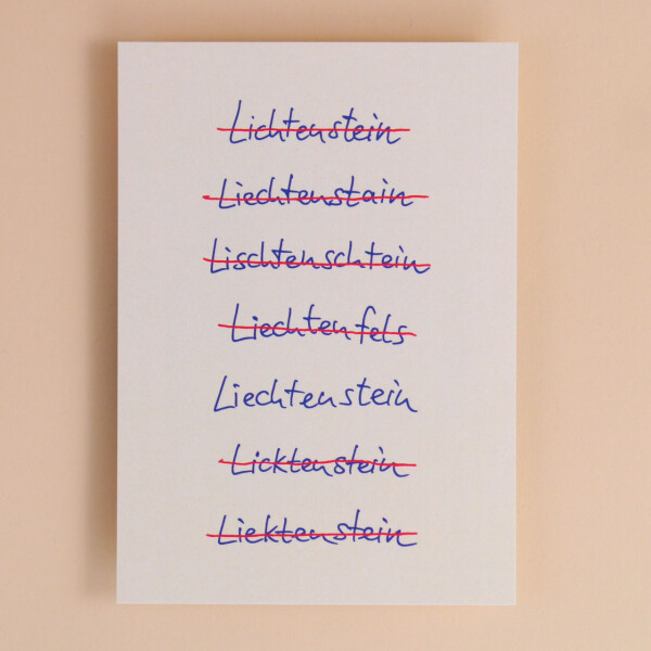 Postkarte &quot;Es gibt nur ein Liechtenstein&quot;