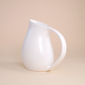 EM Keramik Pinguinkrug 1,5 L Weiss gl&auml;nzend