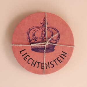 Untersetzer Karton Set Liechtenstein Krone 3x2