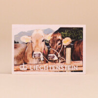Magnet aus Holz Kuh Duo Liechtenstein