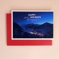 Klappkarte A5 &quot;Happy Holidays from Liechtenstein&quot; Malbun