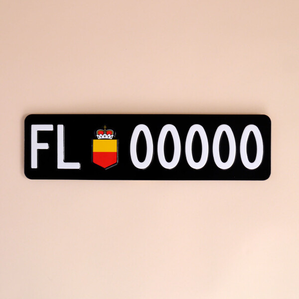 Autonummernschild FL: Klein