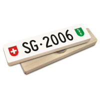 Hoi Schweiz Holzmagnet: SG Autonummer Jahrgang 2006