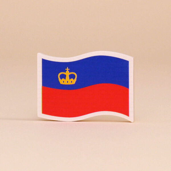 Holzmagnet &quot;Liechtenstein Flagge&quot;