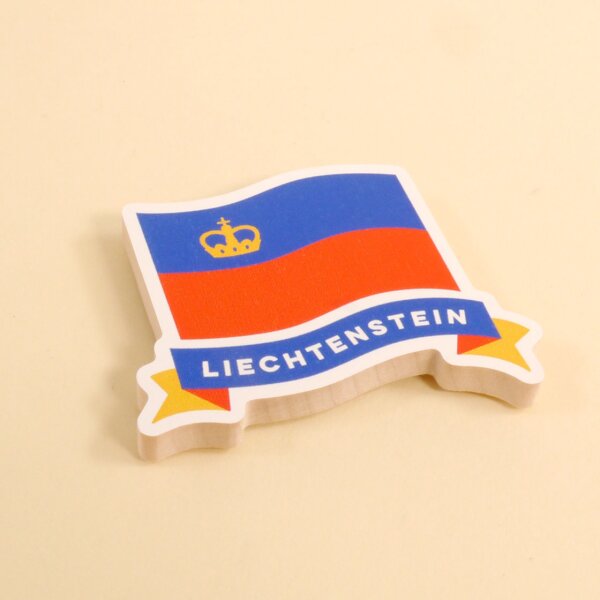 Holzmagnet "Liechtenstein Flagge"