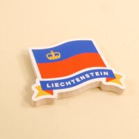 Holzmagnet "Liechtenstein Flagge"