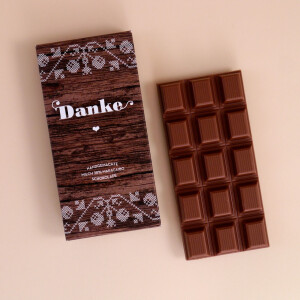 Schokolade Danke Holzoptik: Milch