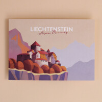 Postkarte Liechtenstein &quot;Schloss Vaduz - Illustration&quot;