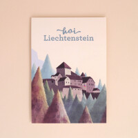 Postkarte HOI Liechtenstein &quot;Schloss Vaduz&quot; Illustration