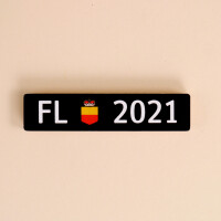 Holzmagnet FL Autonummer: Jahrgang 2021