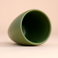 EM Keramik Becher: 1,5 dl Olivgr&uuml;n