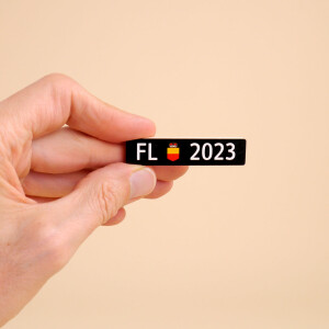 Holzmagnet FL Autonummer: Jahrgang 2023