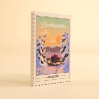 Holzmagnet "Liechtenstein Retro Schloss"