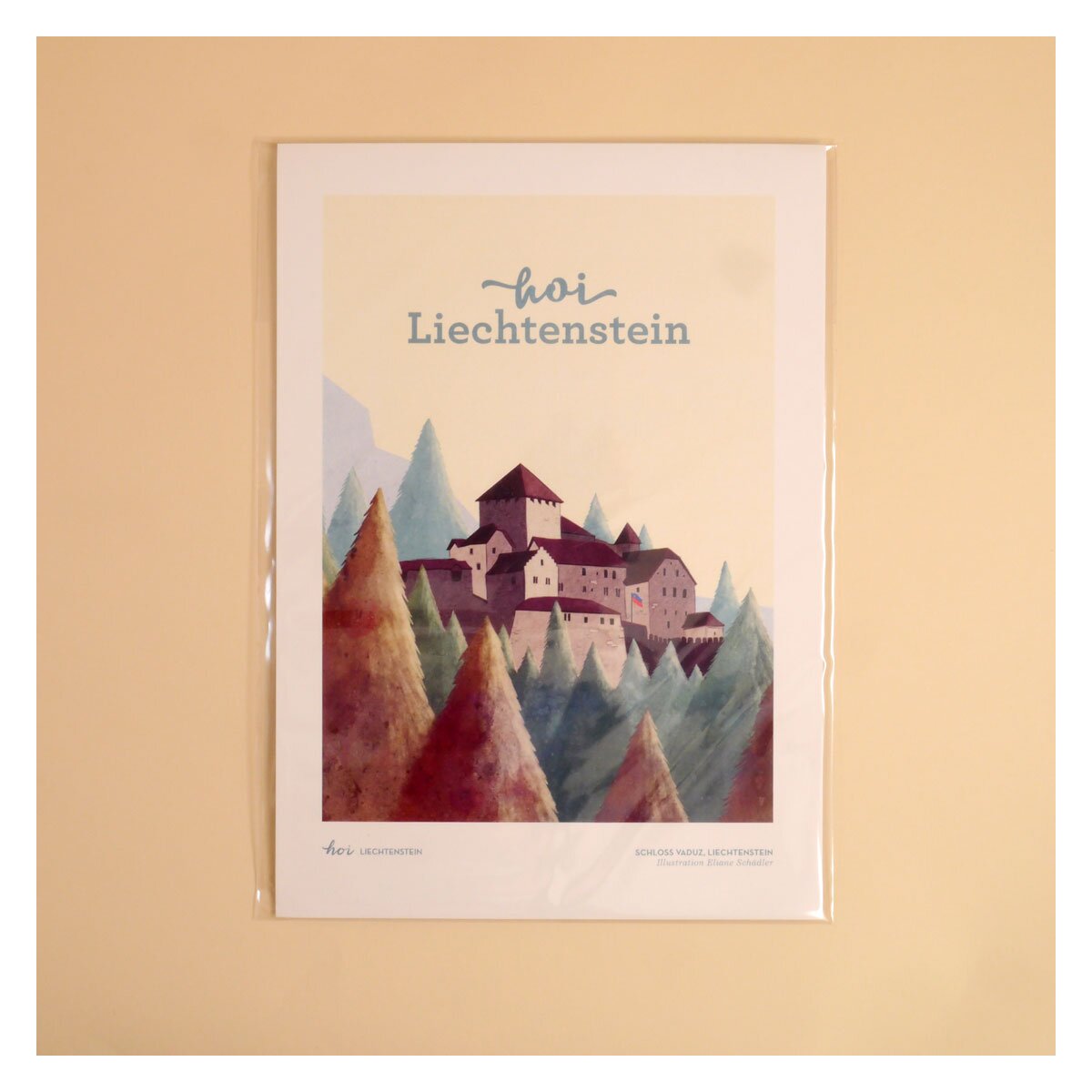 Hoi-Poster A4 – "Hoi-Schloss Vaduz"