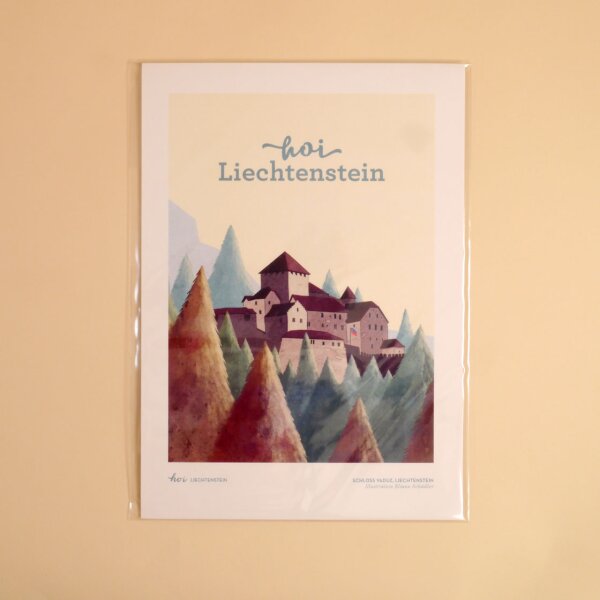 Hoi-Poster A4 – "Hoi-Schloss Vaduz"