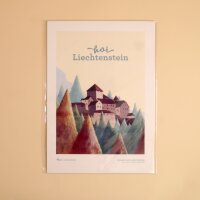 Hoi-Poster A4 – "Hoi-Schloss Vaduz"