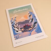 Hoi-Poster A4 – "Retro Schloss Vaduz"